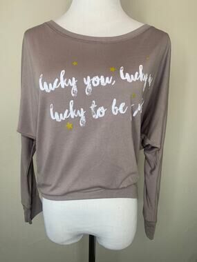 Bella Taupe Long Sleeve Graphic T Shirt Lucky Gamma Phi Beta